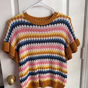 Colorful Striped Knit Sweater